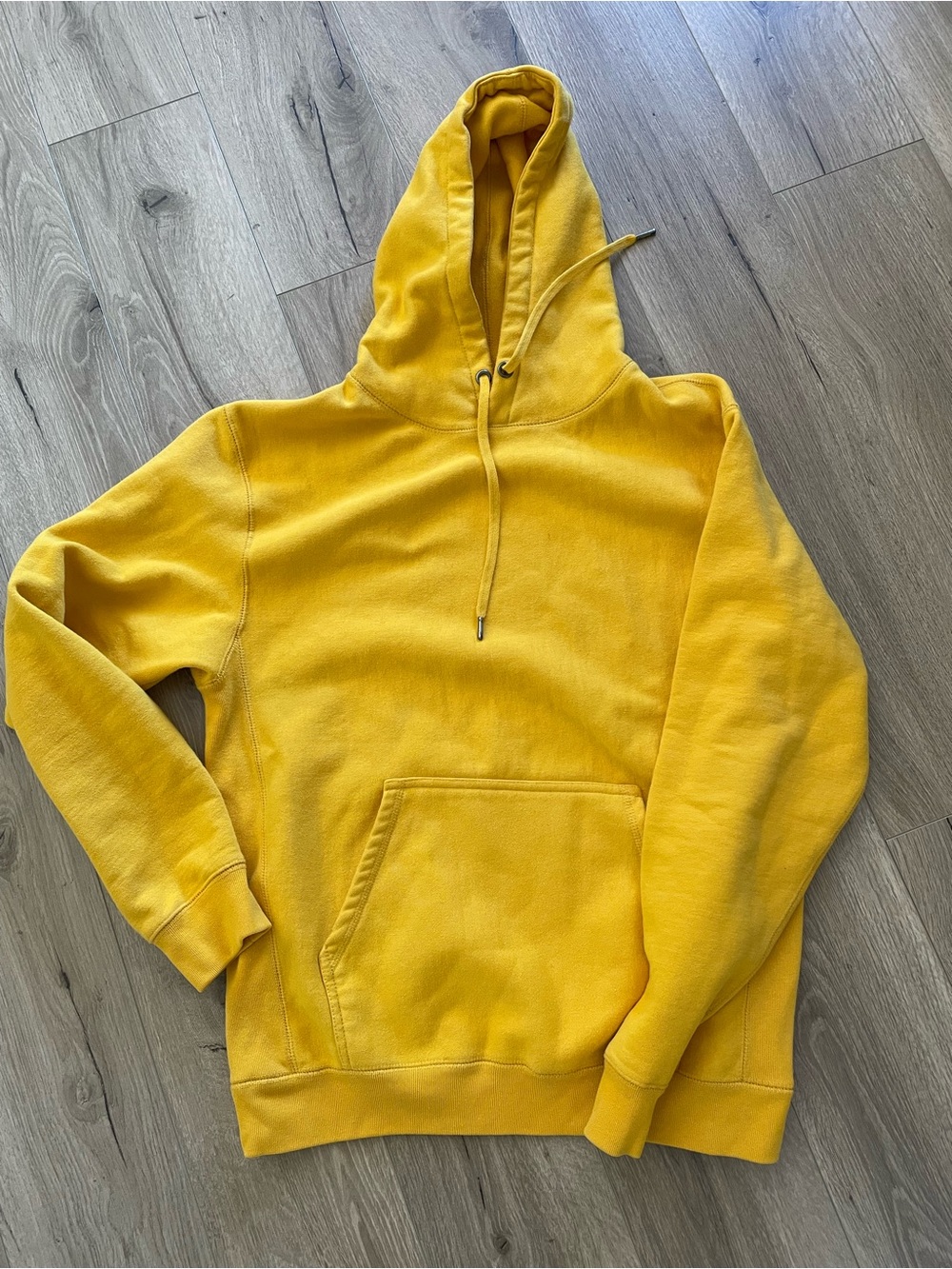 Maison Article shoe palace heavyweight streetwear fleece hoodie L yellow gold